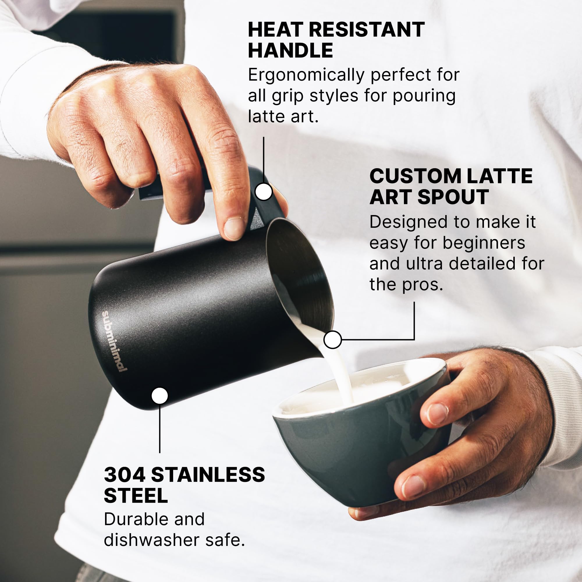 Amazon.com: Subminimal FlowTip Milk Jug - Stovetop Milk Frothing